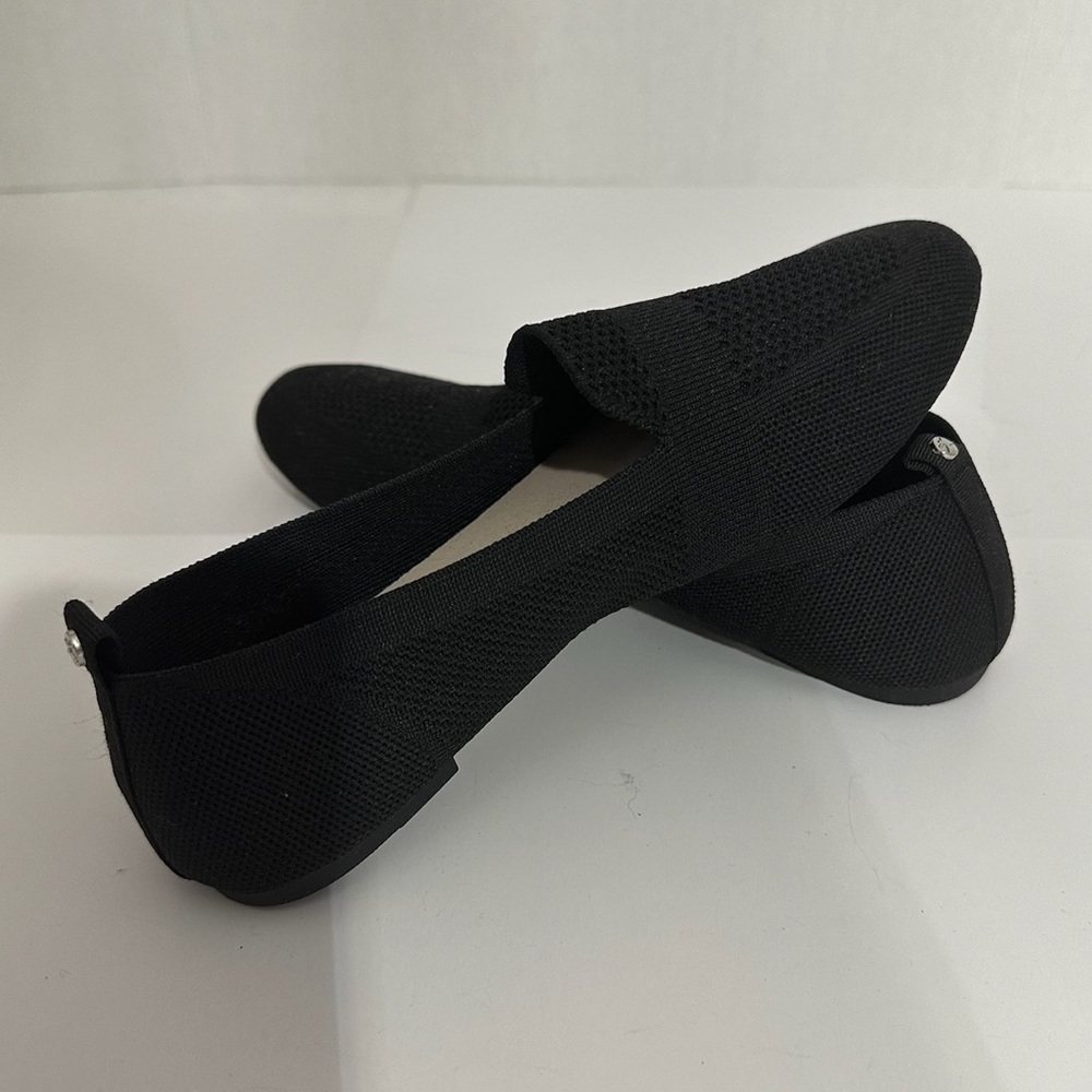 Danskin Black Knit Toe Flats Womens Size 8 Classic Minimalist Preppy Coastal - Picture 5 of 9